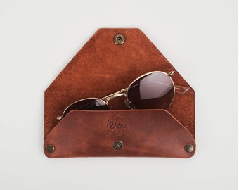Personalized Leather Glasses Case: Engraved Sunglasses Sleeve