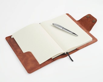 Customizable Handmade Leather Journal Cover, Perfect for Your Travel Journal Adventures, Notebook Accessory, Unique Diary Journal Case
