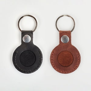 Personalized Leather AirTag Case | Engraved AirTag Holder | Custom AirTag Keychain | AirTag KeyHook | Apple AirTag Key Ring | AirTag Tracker