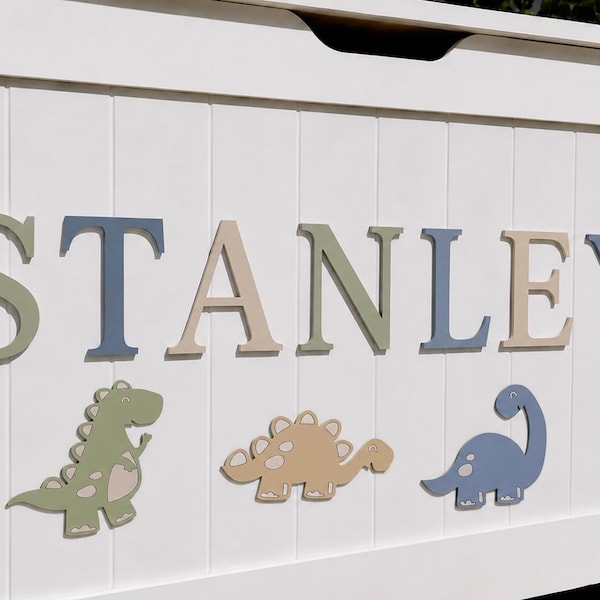 Large white personalised toy box: Any name and colour custom shaker blanket storage chest