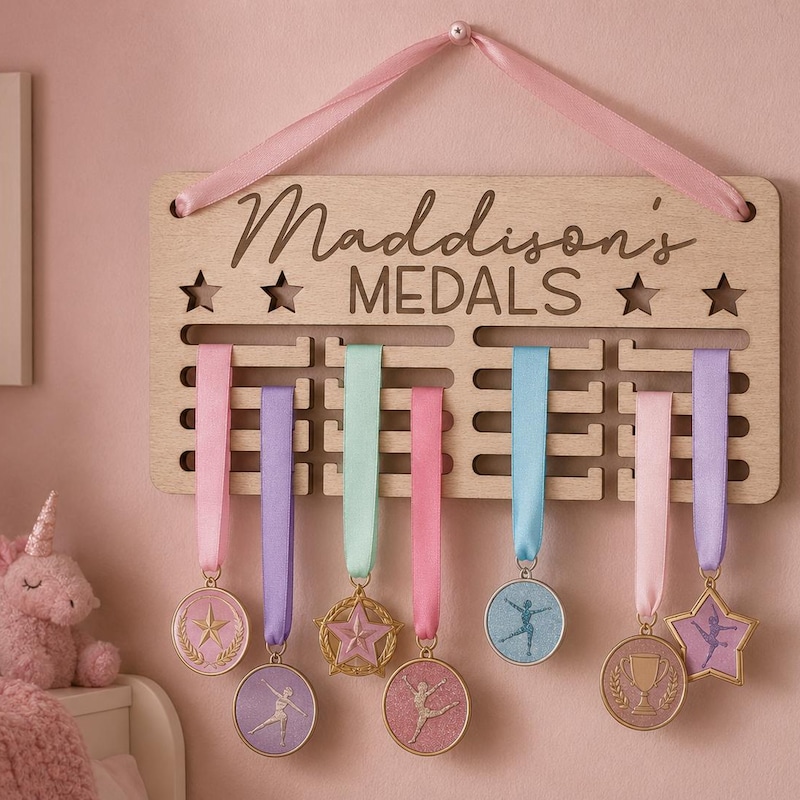Medalion Display Medal Display Engraved - Etsy UK