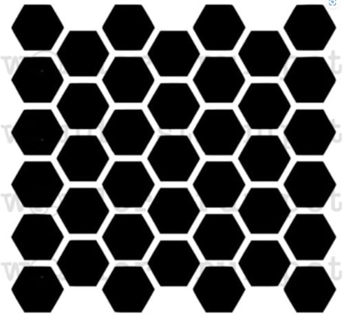 Hexagon honey comb pattern stencil