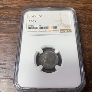 1960 10c PF65 dime coin