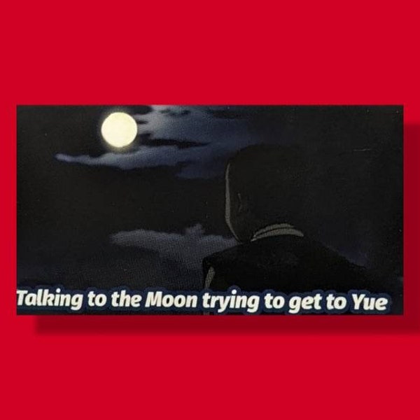 Autocollant ATLA | Sokka 'Talking to the moon' Autocollant en vinyle brillant