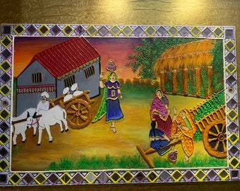 Mud Painting used with Natural Colors 1.5/1 feet.