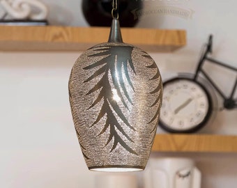 Handmade Engraved Brass Moroccan Pendant Light: Home Decor Lighting