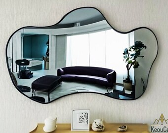 Asymmetrical Mirror Unique Home Decor, Amorphose Gold Mirror, Irregular Mirror Aesthetic Mirror Wall Decor - Luxury Custom Design Mirror