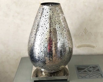 Moroccan Table Lamps, Moroccan Lamp shade, Home Decor Lighting, Night light Brass Table Lamp, Lampshade for Table Lamp