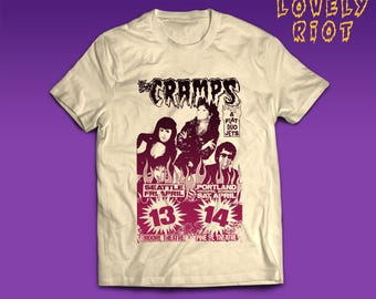 Vintage Punk & Psychobilly style T-Shirt - Baumwoll-T-Shirt inspiriert von der CBGB-Szene der 70er Jahre