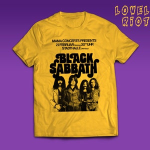 Black Sabbath Concert Poster T-Shirt - Heavy Metal Tony Iommi Geezer Butler Ozzy Osbourne Dio Paranoid Master of Reality heavy metal, Rock