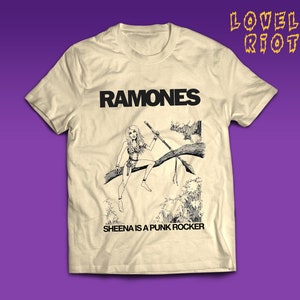 Ramones Sheena T-Shirt Punk rock CBGB Joey Ramone Johnny Ramone Dee Dee Ramone Tommy Ramone Talking Heads Misfits Punk T shirt