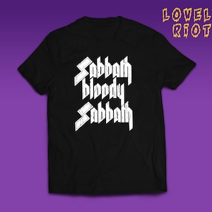 Black Sabbath T-Shirt: Heavy Metal Band Tee, Tony Iommi, Geezer Butler, Ozzy Osbourne, Dio, Paranoid, Master of Reality, heavy metal music