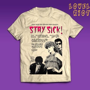Vintage punk psychobilly T-shirt – op CBGB-tijdperk, garage, rockabilly en horror geïnspireerd T-shirt geïnspireerd op klassieke psychobilly-bandjes
