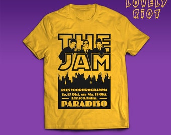 Camiseta vintage, camiseta retrô inspirada no punk e mod dos anos 70/80 – Era do rock britânico Paradiso Concert, Punk Rock, Mod, The Jam, Britpop