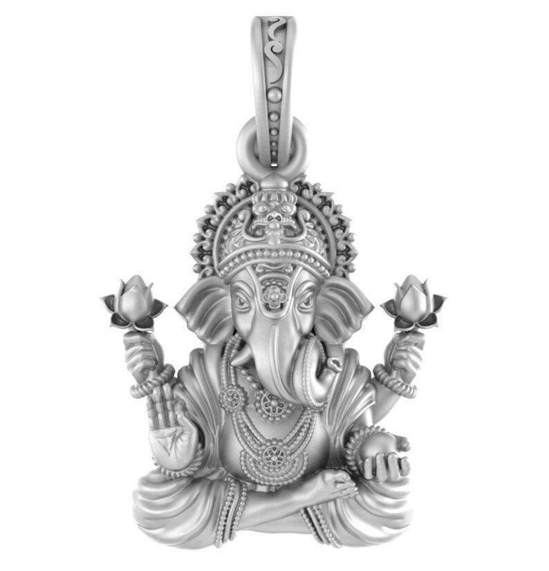 Ganesh Pendant Sterling Silver Etsy Australia