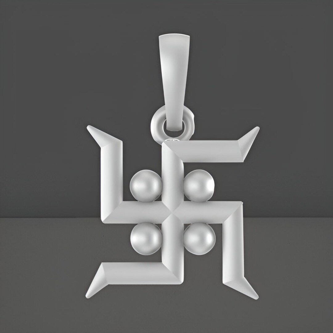 Swastik silver locket deals