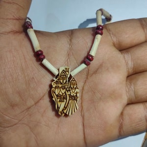 Original Tulsi Mala with Radha Krishna Pendant (Locket) Tulasi Mala
