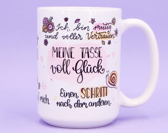 Jumbo-Teetasse "Tasse voll Glück"