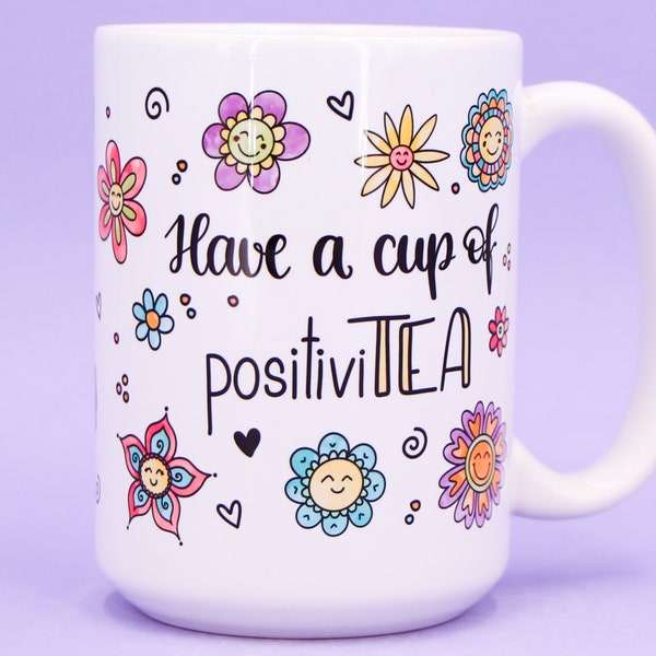 Jumbo-Teetasse "Cup of positiviTEA"