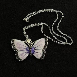 y2k Butterfly Necklace purple | punk goth whimsical cyber accessories