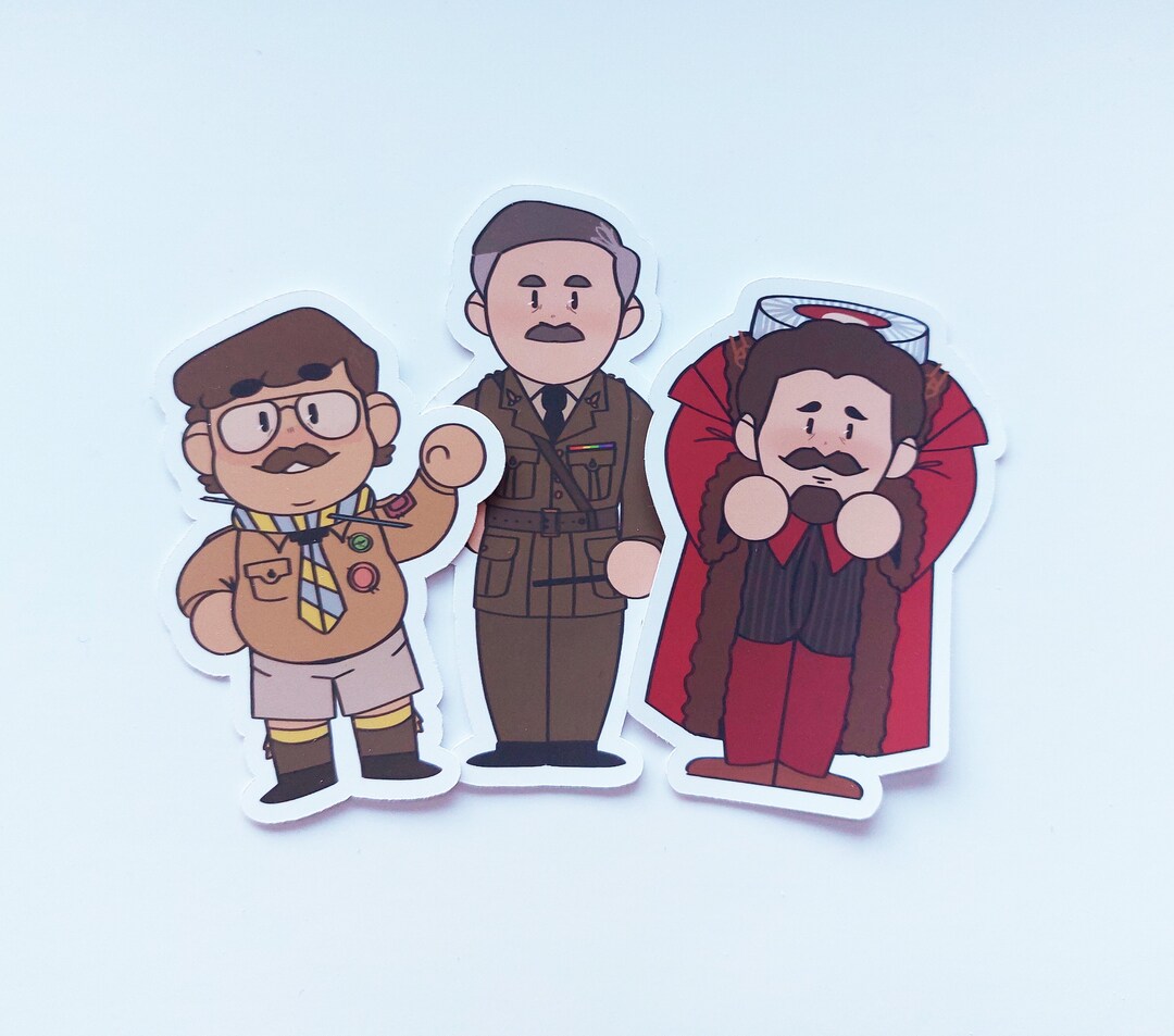 BBC Ghosts Captain Patrick and Humphrey Matte Stickers Etsy UK