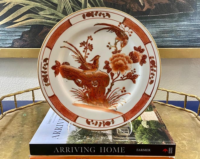 chinoiserie-orange-white-asian-pheasants-decorative-porcelain-plate