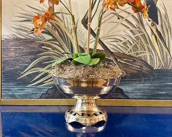 Blue and White Moyses Stevens London Planter With Crown Rim - Etsy