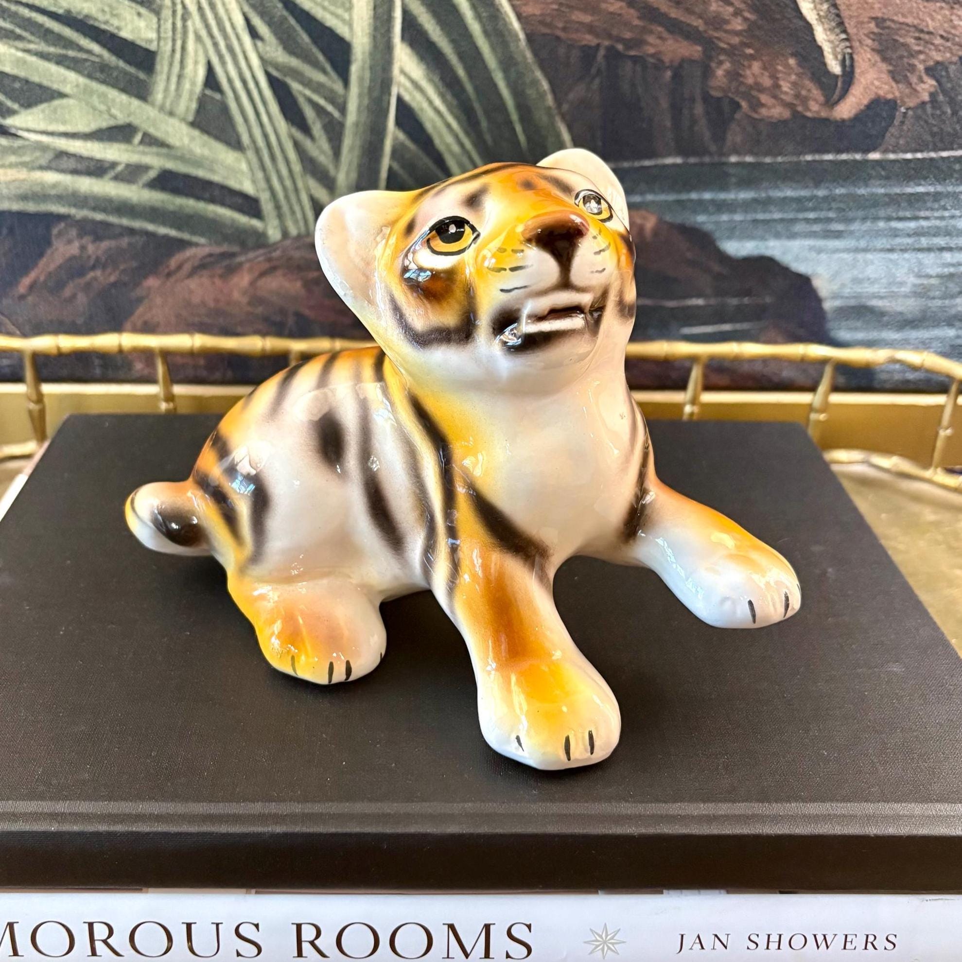 Mid Century Modern Ceramic Tigers - Etsy
