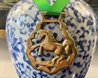 Vintage Brass Horse Medallion Medal ~ Horse