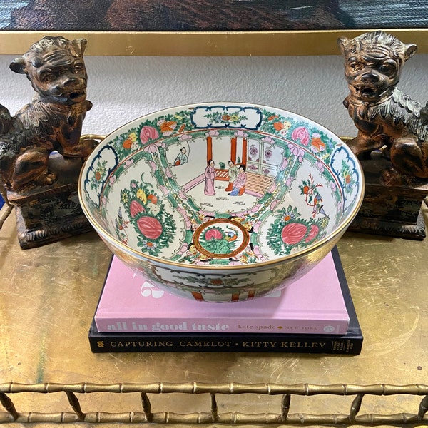 Chinoiserie Rose Medallion 10" Bowl