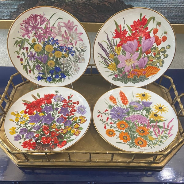 Wedgewood Flowers of the Year Plates ~ Franklin Porcelain