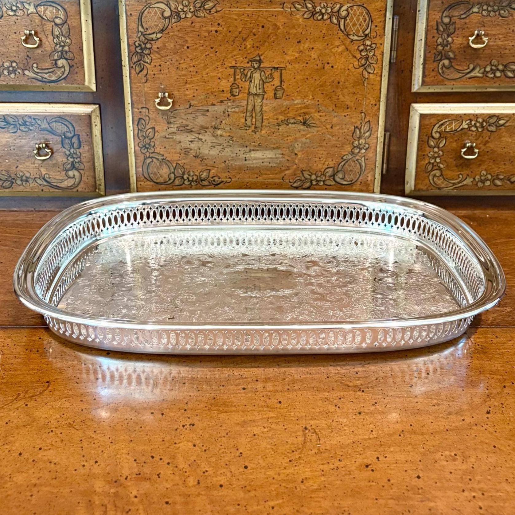 Silver Gallery Tray - Etsy