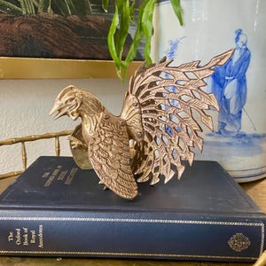 Vintage Brass Rooster Figurine