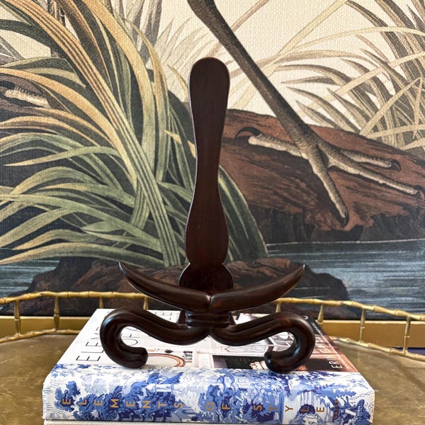 Chinoiserie Wood Easel Display Stand- please read