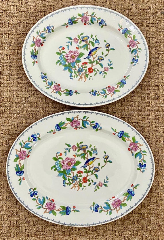 Set of 2 Aynsley England Pembroke Oval Platters - 16