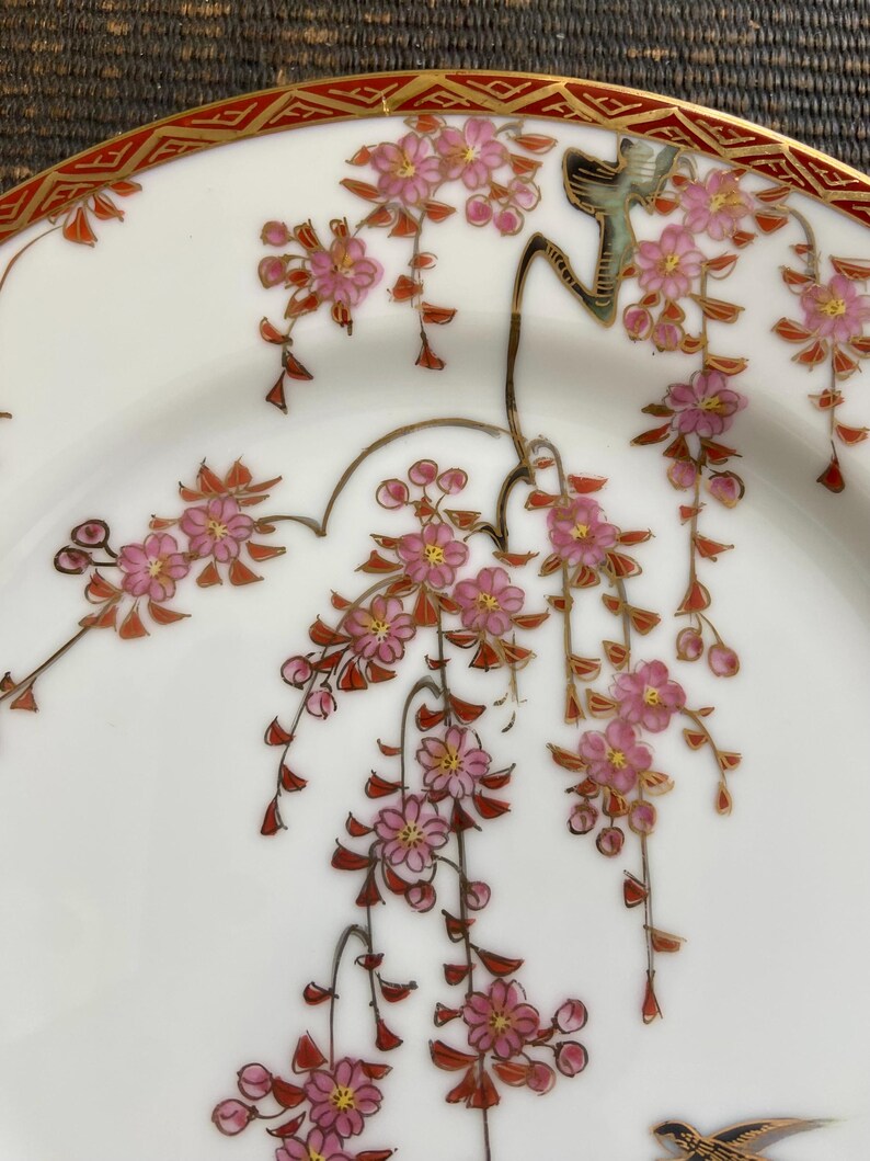 Set of 6 Chinoiserie Weeping Cherry Blossoms Salad Plates - Etsy