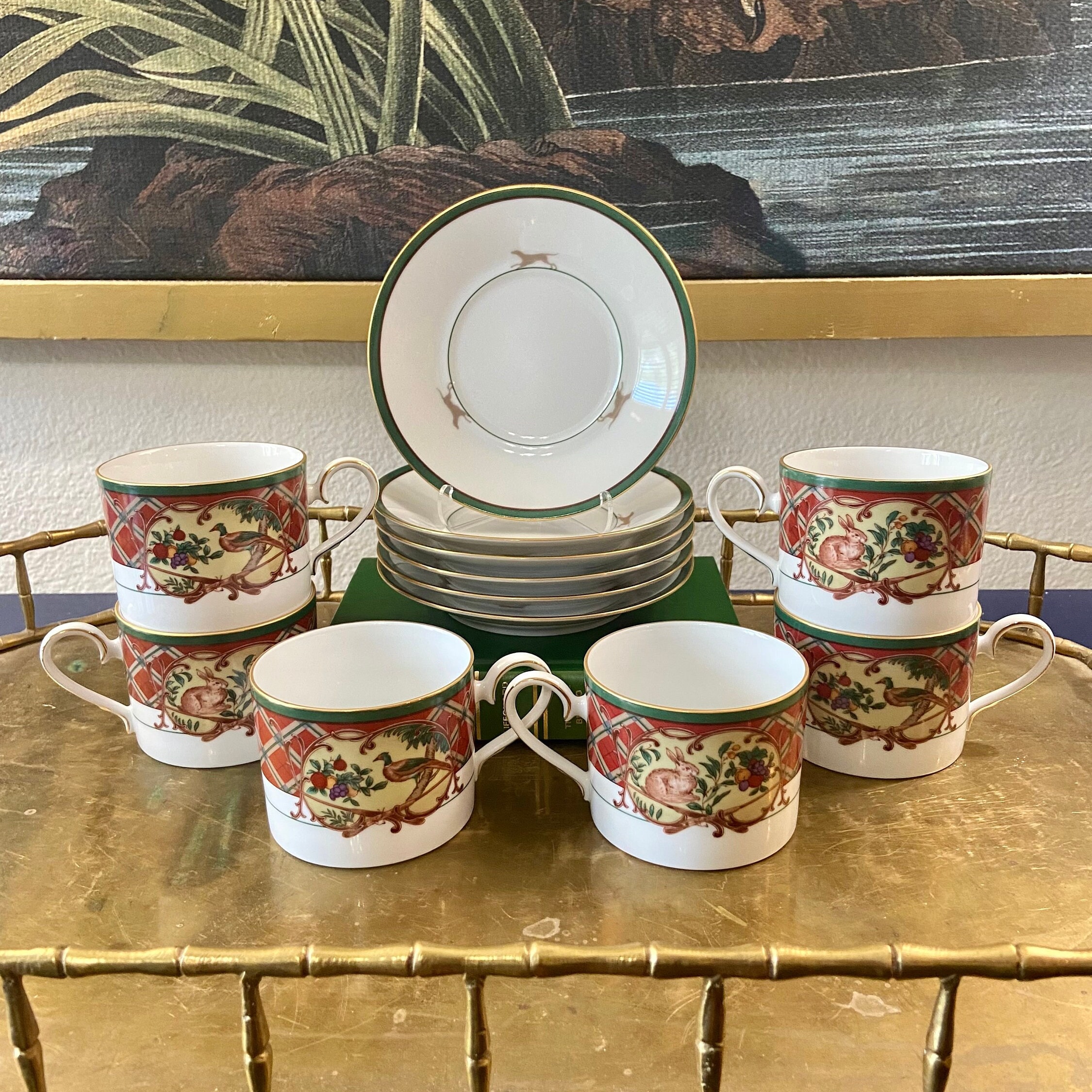 Set of 6 Noritake Royal Hunt Cups and Saucers - Etsy