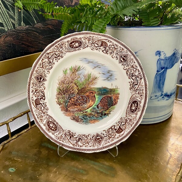 Mason's Game Birds "The Quail" 10.25" Dinner Plate