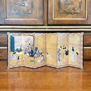 Antique Painted Japanese Screens - Etsy