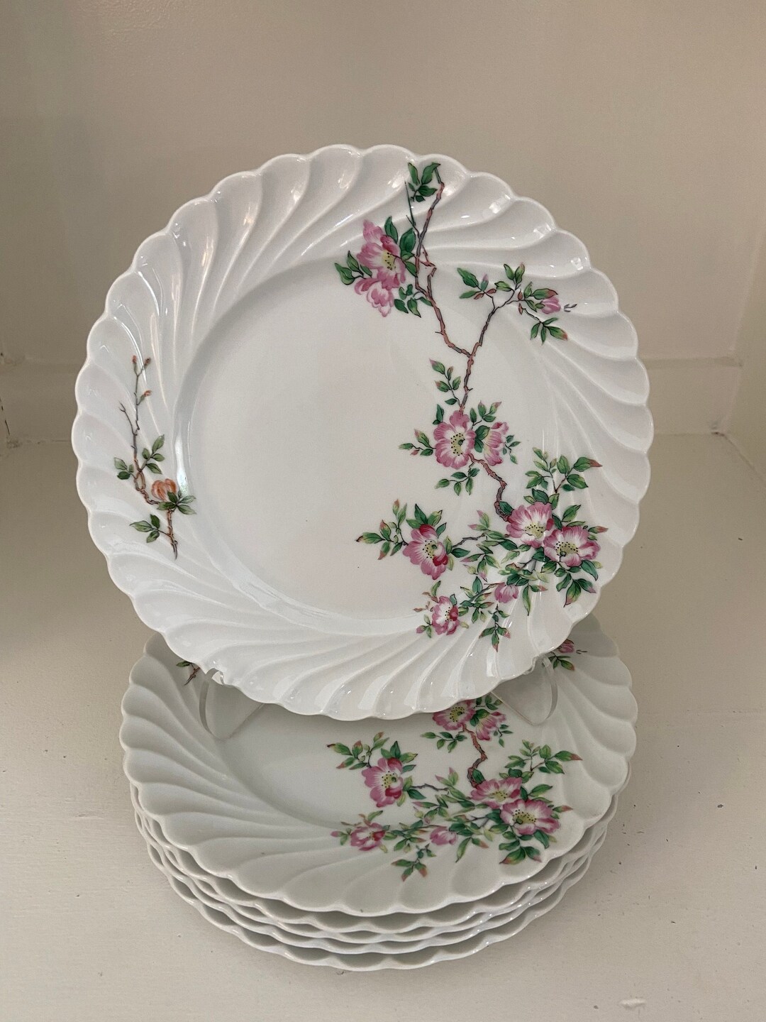 Set of 6 Limoges Haviland Torse Eglantine Salad / Luncheon Etsy