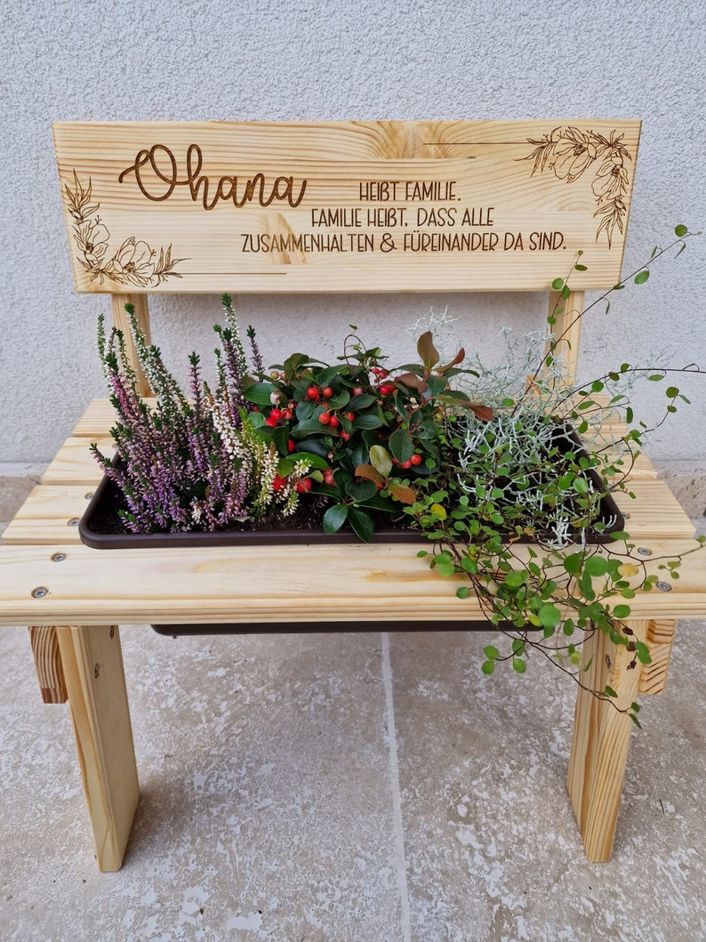 Personalisiertes Blumenbänkchen Bild 8