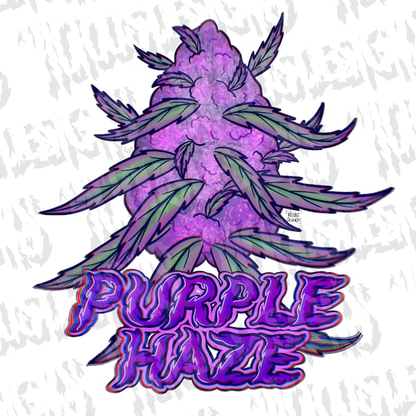 Purple Haze Weed PNG Digital Download for Stoner Girl Marijuana Art Purple Weed Clip Art for Sublimation Digital Art Print Stickers