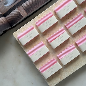 Personalised Mini Rose Soap Favours | Dollar Favours | Soap Favours for Guests | Rose Soap Favours | Wholesale Soap Favours