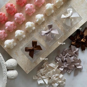 Brown Satin Ribbon Bows | Handmade Ribbon Bows | Event Favours