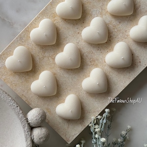 Large Heart Candles Scented / Wedding Favours / Wholesale Candles / Baby Shower / Event Favours (BW)
