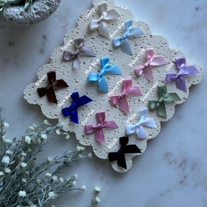 White Satin Ribbon Bows | Handmade Ribbon Bows | Event Favours