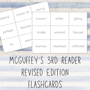 McGuffey's 3rd Reader Revised Flashcards
