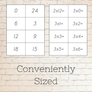 Multiplication Flashcards - Etsy