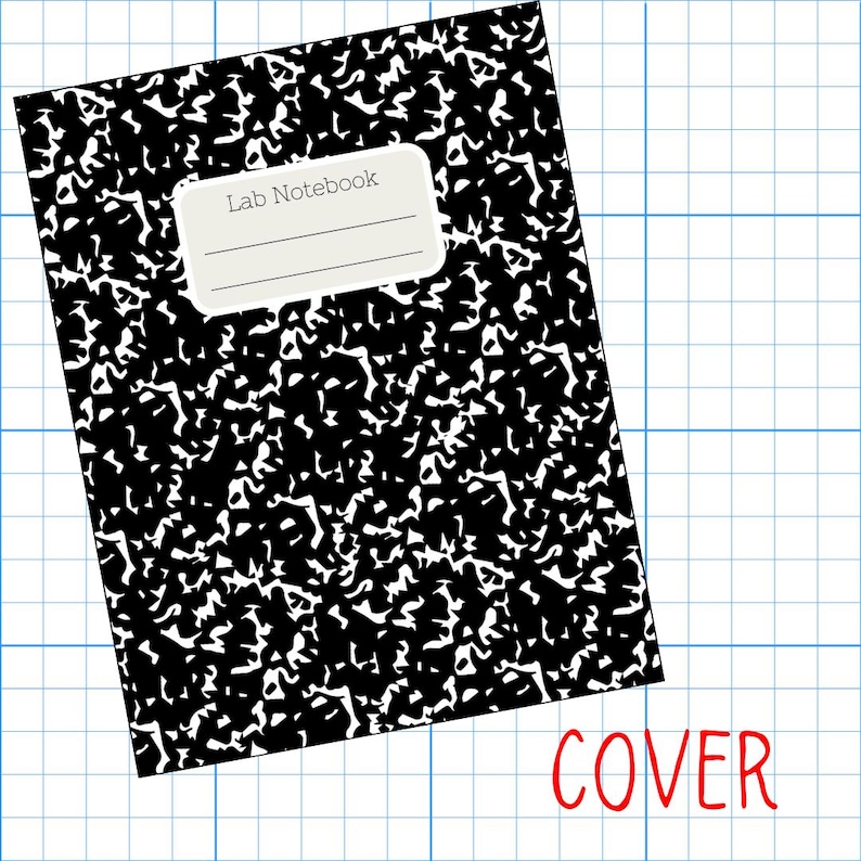Lab Notebook Example Front Cover Printable Lab Report Notebook - Etsy