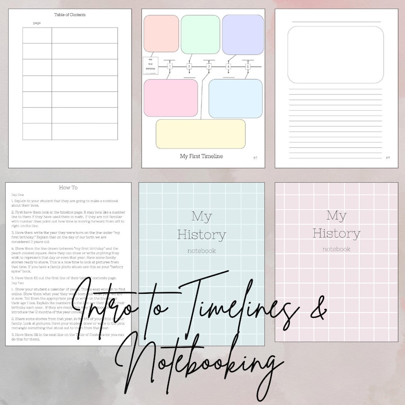 Intro to Timelines & History Notebooking - Etsy